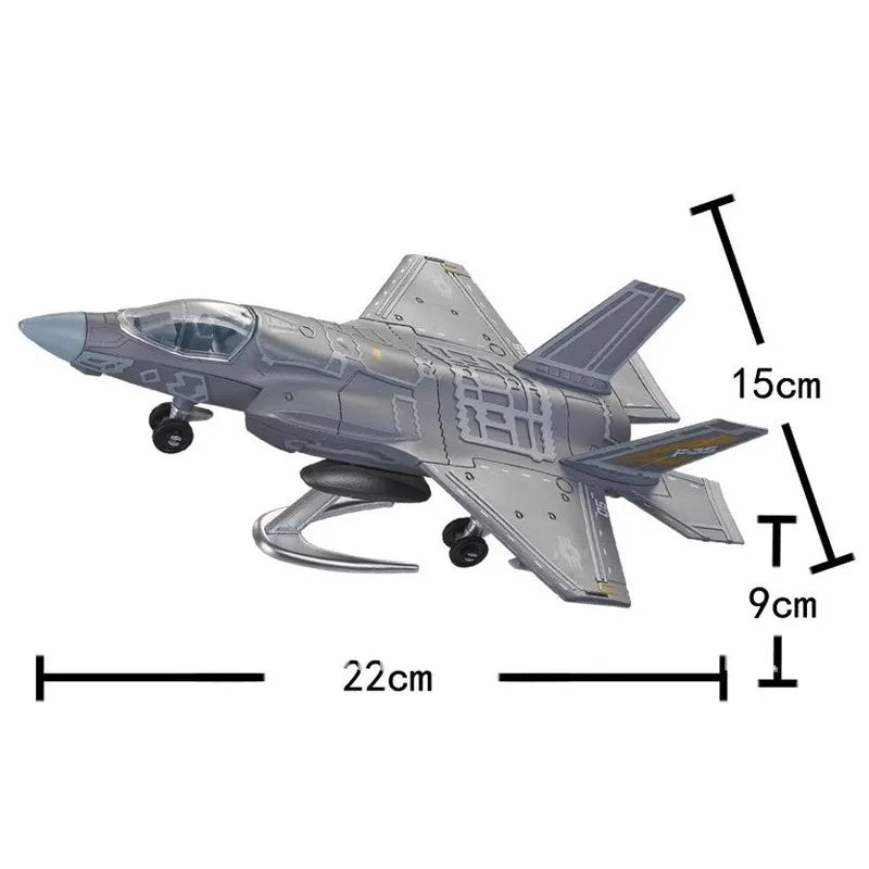 1:72 Creative Military Series Building Blocks America F35 Lightning Stealth Fighter Model Decor Toys For Boys Christmas Gifts