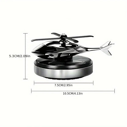 Car Air Freshener Solar Helicopter Decoration Alloy Propeller Rotating Auto Flavoring Perfume Diffuser Car Interior Accessories