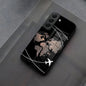 Popular Planes World Map Travel Phone Case Glass for Samsung Galaxy S23 S25 S24 S21 S22 S20 Ultra Fe Plus A34 A54 A24 A52 A53 M5