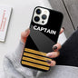 Airplane Pilot Epaulette Phone Case For iPhone 17 Air 16 15 14 12 Pro Max Plus Magsafe Magnetic Wireless Charging Cover