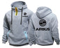 AIRBUS AVIATION Flight Semi-Zip Pocket Hooded Airbusfan A320 Zipper Sweatshirts Male Jacket Mens Clothing Outerwear Hoodies