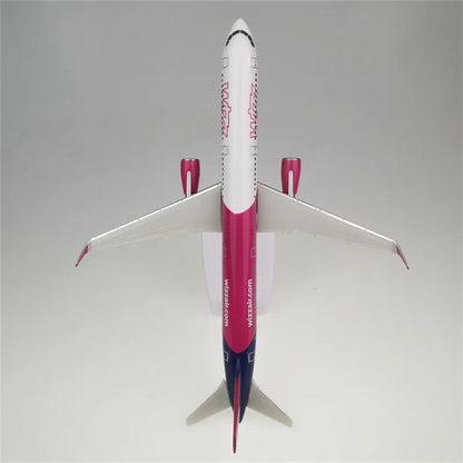 New 20cm Wizz Airbus A321 1/200 Diecast Aircraft Static Plane Kits With Wheels&Base Souvenir Airplane Collected Gift By Aviation