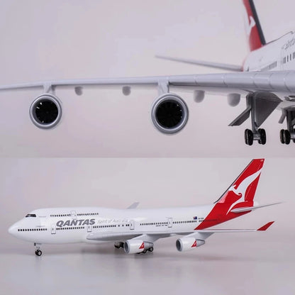 Scale 747 B737 47cm Australia Qantas Airlines Plane Model Resin Diecast Airplane Display Gifts Collection Aircraft Model Decor