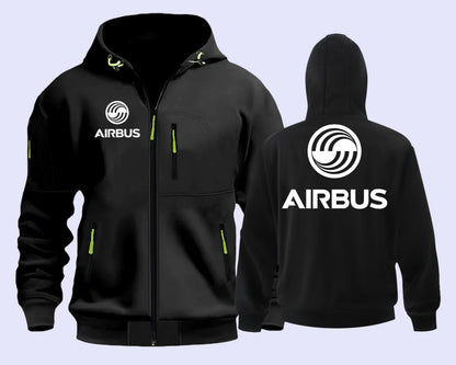 Airbusfan A320 AIRBUS AVIATION Flight Sports Sweatshirt Cardigan Hooded Jackets Cardigan Hooded Sweatshirts Baseball Jacket
