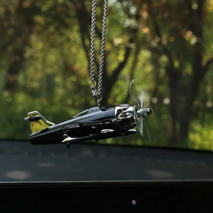 Car Decorative Pendant Solar-Powered Airplane Car Interior Decor Rotating Helicopter Model Car Accessories Car Rearview