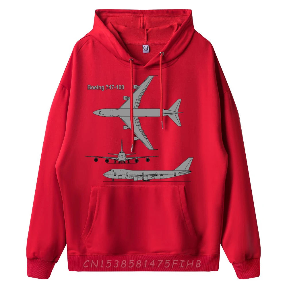 747 Airplane Hand Drawn Graphic Unisex Luxury Hoodies Hoodies Homme Gothic Style New In Hoodies & Sweatshirts Long Sleeve