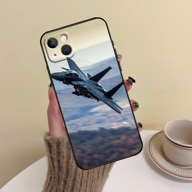 Fighter Planes Phone Case For iPhone 15 14 Plus 11 12 13 16 Pro Max Mini 7 8 X XR XS Max Cover