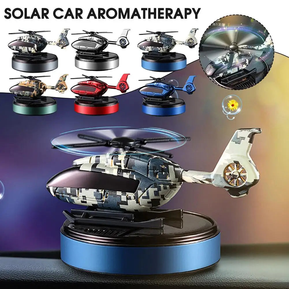 Car Solar Air Freshener Airplane Solar Helicopter Interior Accessories