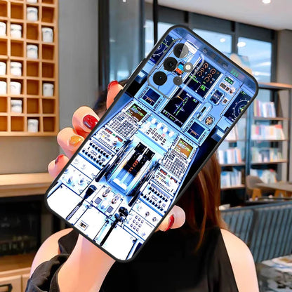 Aviation Helicopter Cockpit Instrument Case For Samsung Galaxy A05 A16 A56 A36 A26 A54 A34 A14 A52 A32 A13 A33 A53 A15 A35 A55