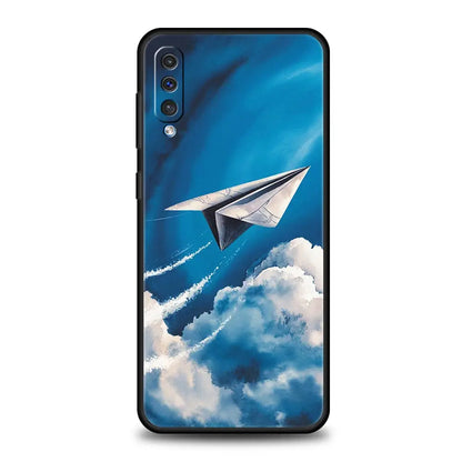 Phone Case For Samsung A56 A36 A26 A54 A52 A24 A14 A50 A70 A40 A06 A12 A22 A34 A42 A32 5G A04s A16 Cover Aircraft Plane Airplane