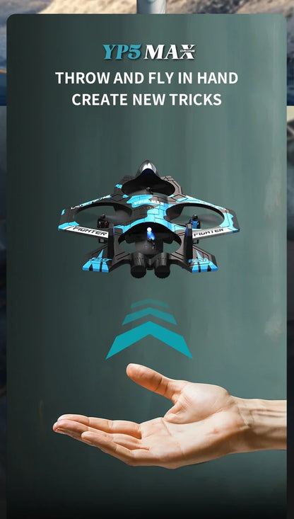 Stunt Light Remote Control Aircraft Four Channel Hovering High Altitude Rolling Special Effects Fighter Four Axis UAV