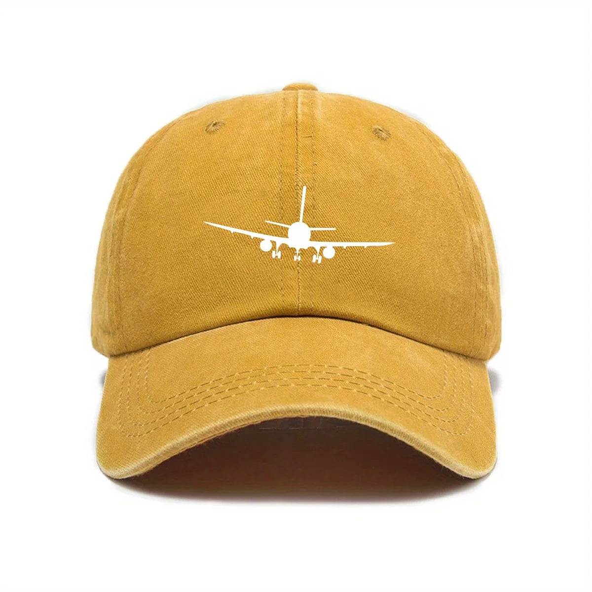 Airplane printed cap with simple design, men and women