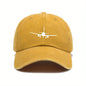 Airplane printed cap with simple design, men and women