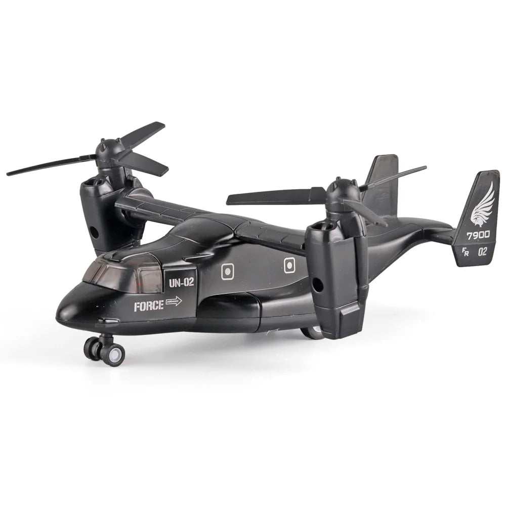 Diecast Alloy Simulated Osprey Transporter Fighter Aircraft Aviation Model Military Transport Aircraft Kid Toy Collect Ornament