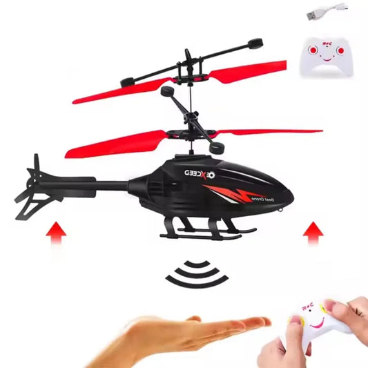 Crash Resistant Remote Control Aircraft Induction Helicopter Dual-mode Suspended Drone Toy with Lighting