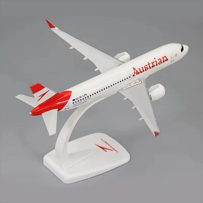 A320 Neo Austrian Airlines 1/200 Scale A320 ABS Plastic Building Block Assembly Airplane Model Toy Airplane Collection Display