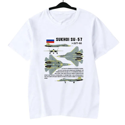 Russian Sukhoi Su 57 "Falon" Stealth Jet Fighter T-Shirt. Premium Cotton Short Sleeve O-Neck Mens T Shirt New S-3XL