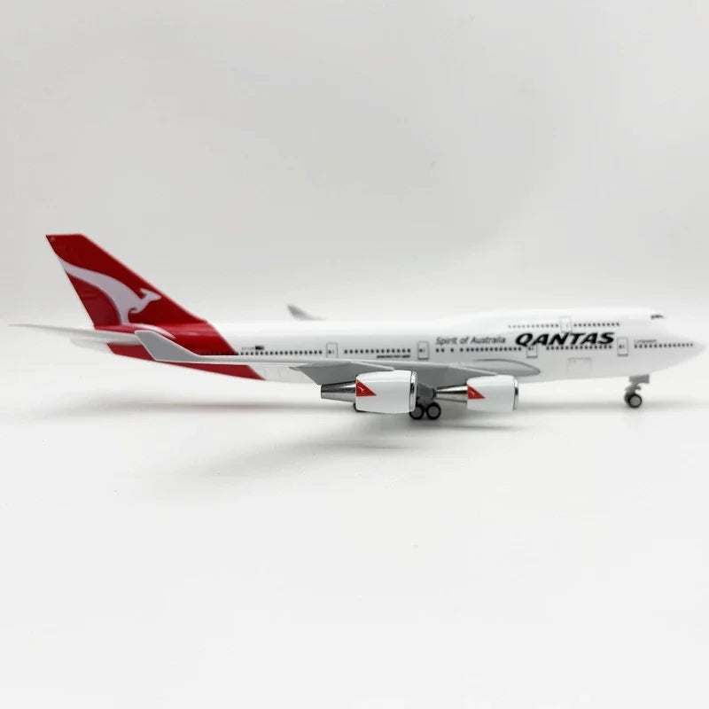 30cm Scale Aircraft Airbus B747 Qantas Airways resin Airplane Model Children Gift for Collection Educational toys Collected Gift