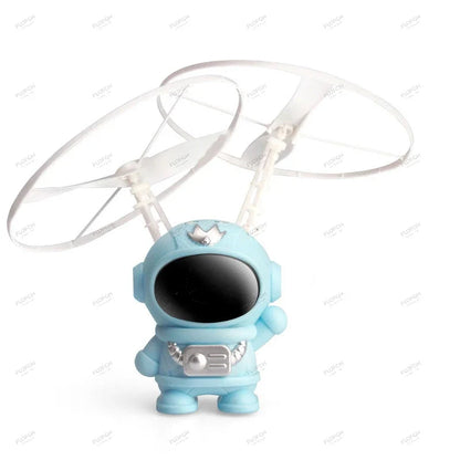 Levitating Luminous Flying Robot Astronaut Toy Aircraft Hand-Controlled Drone Interactive with Lights Outdoor Toys for Kids Gift