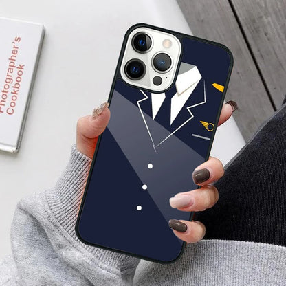 Airplane Pilot Epaulette Phone Case For iPhone 17 Air 16 15 14 12 Pro Max Plus Magsafe Magnetic Wireless Charging Cover