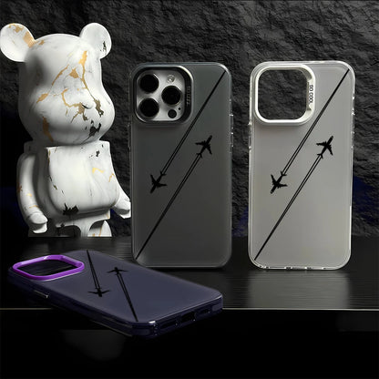 Airplane Route Design Hard Cover For iPhone 15 16 Pro Max 14 13 12 11 16E XS XR 7 8 Plus SE 2020 Matte Shockproof Phone Case