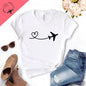 Airplane Traveler wanderlust Print Women tshirt  Casual Funny 100% cotton Gift Lady