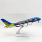 Display Toy Resin Plane 30CM Scale Model Diecast Airways A380 Dubai Expo Painted Aviation Airplane With Wheel Collection Gifts