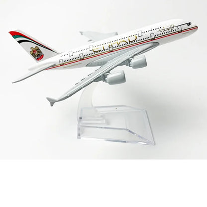 16CM A380 Series airplane kit Alloy Metal Diecast Airplanes Toy Airbus 380 plane model for Collection Gift