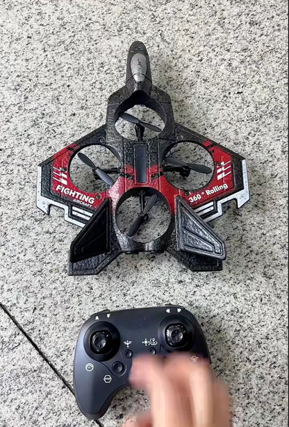 K500max Fighter Jet Quadcopter Drone Rolling Stunt Lights Rc Airplane no camera that can fly