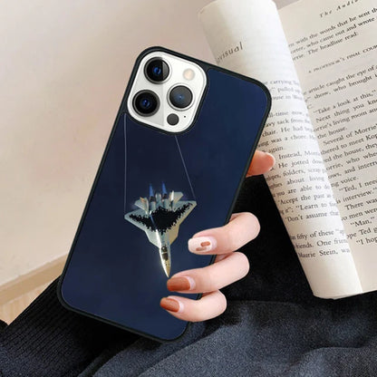 Jet Fighting Aircraft Phone Case Back Cover for iPhone 17 Air 16 15 14 13 11 12 Pro Max Plus Fundas Coque