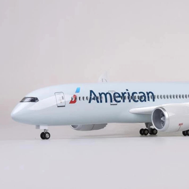 Aircraft Model 1:130 Scale Plastic Resin Replica 47CM B787 American Airline Airplane Model Dreamliner Collection Display Decor