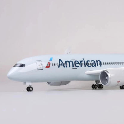 Aircraft Model 1:130 Scale Plastic Resin Replica 47CM B787 American Airline Airplane Model Dreamliner Collection Display Decor