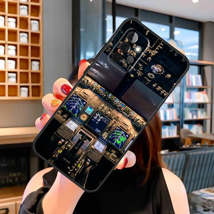 Aviation Helicopter Cockpit Instrument Case For Samsung Galaxy A05 A16 A56 A36 A26 A54 A34 A14 A52 A32 A13 A33 A53 A15 A35 A55