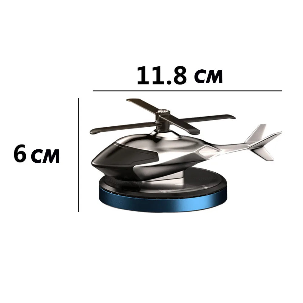 Solar Power Helicopter Air Fresh Cystal Solar Energy Plane Diffuser Spinning Helicopter Perfume