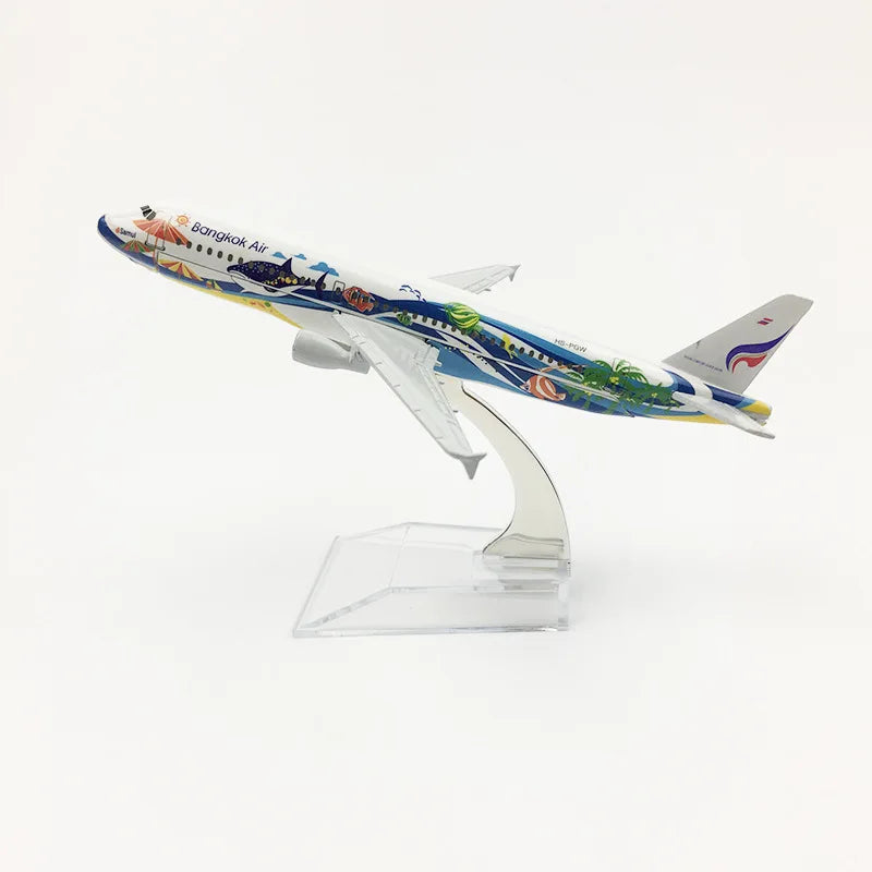 A320 Metal Aircraft Model 16cm Bangkok, Thailand Airbus Aircraft Children's Toy Gift