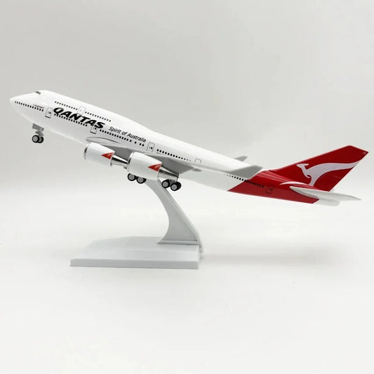 30cm Scale Aircraft Airbus B747 Qantas Airways resin Airplane Model Children Gift for Collection Educational toys Collected Gift