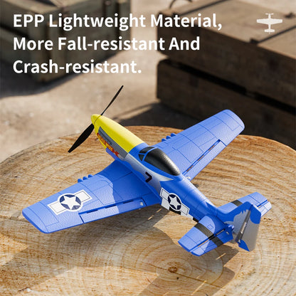 RC Plane P51 Mustang 2.4G Radio EPP Foam 4CH 6 Axis 410MM Wingspan RC Fighter One Key Aerobatic RTF Aircraft Toys