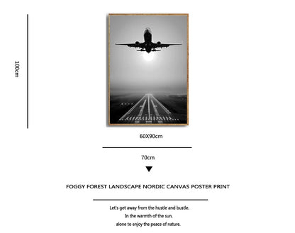 Home Decoration Plane Take Off Paintings Wall Art HD Prints