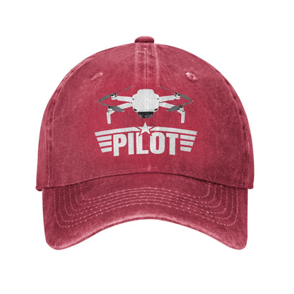 Drone Pilot for Quadcopter Men Women Baseball Caps FPV Racing Pilot Distressed Washed Hats Vintage Outdoor Travel Gift Sun Cap