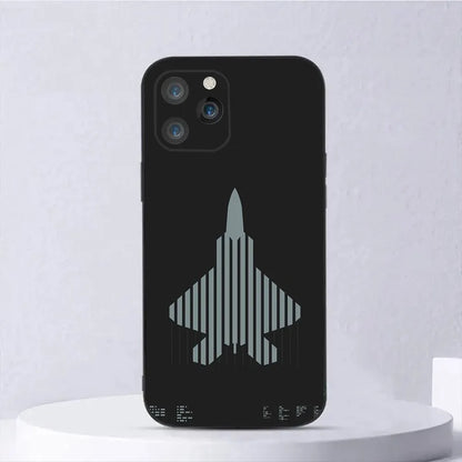Aircraft Helicopter Airplane Phone Case For iPhone 15,14,13,12,11,Plus,Pro Max,XS,X,XR,SE,Mini,8,7 Soft Silicone Black Cover