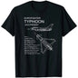 Eurofighter Typhoon Jet Aeroplane Airplane Men T-Shirt Short Sleeve Casual Cotton O-Neck