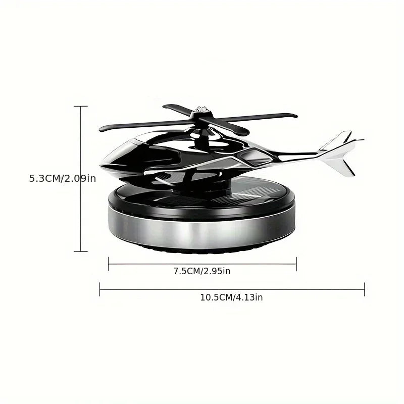 Solar Powered Car Fragrance Helicopter Decoration Alloy Material Interior Decoration Aesthetic Pleasing Automobile Perfu Amagi