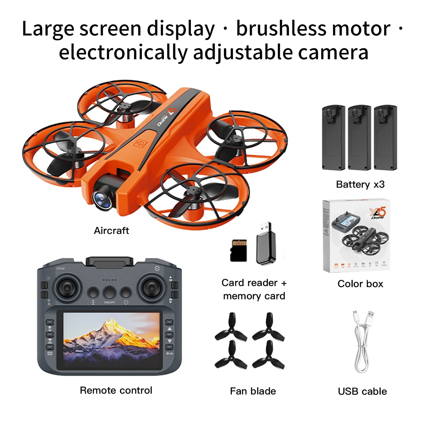 2025 YL05 Drone 8K HD Camera Screen Remote Control Brushless RC Helicopter 360° Flip Quadcopter Dron RC Toys Gift For Kid Boy