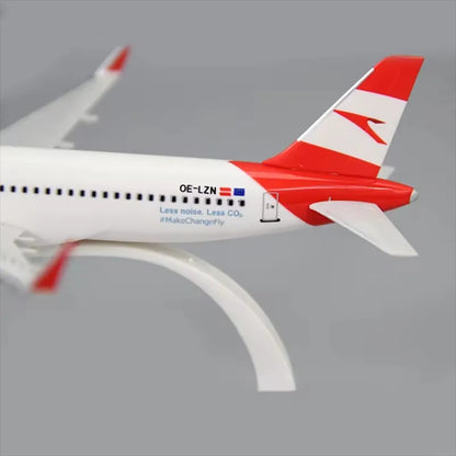 A320 Neo Austrian Airlines 1/200 Scale A320 ABS Plastic Building Block Assembly Airplane Model Toy Airplane Collection Display