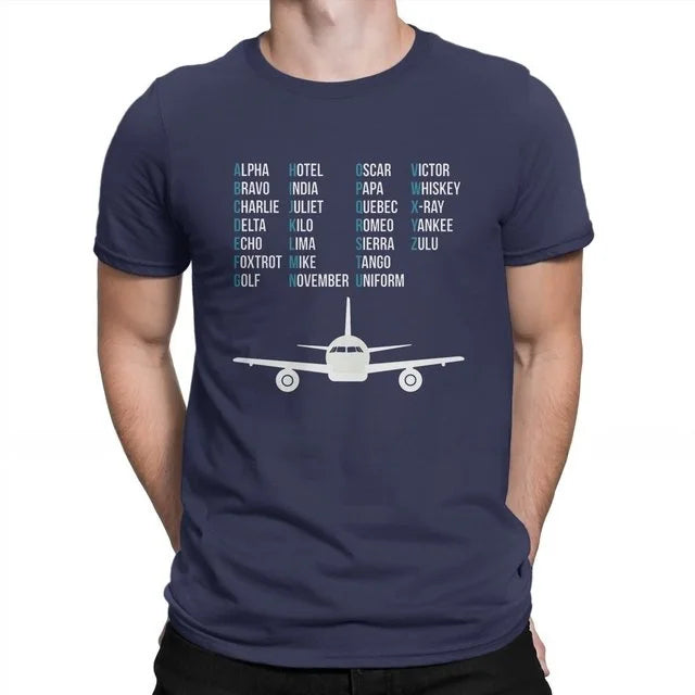 Aviation Lover Phonetic Bet irt Airplane Pilot Gift Cusizable Design Hand-Painted T-shirt for Men And Women