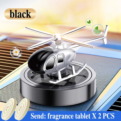 Car Air Freshener Solar Helicopter Modeling Automobile Perfume Car Interior Accessories Propeller Rotating Auto Perfume Diffuser