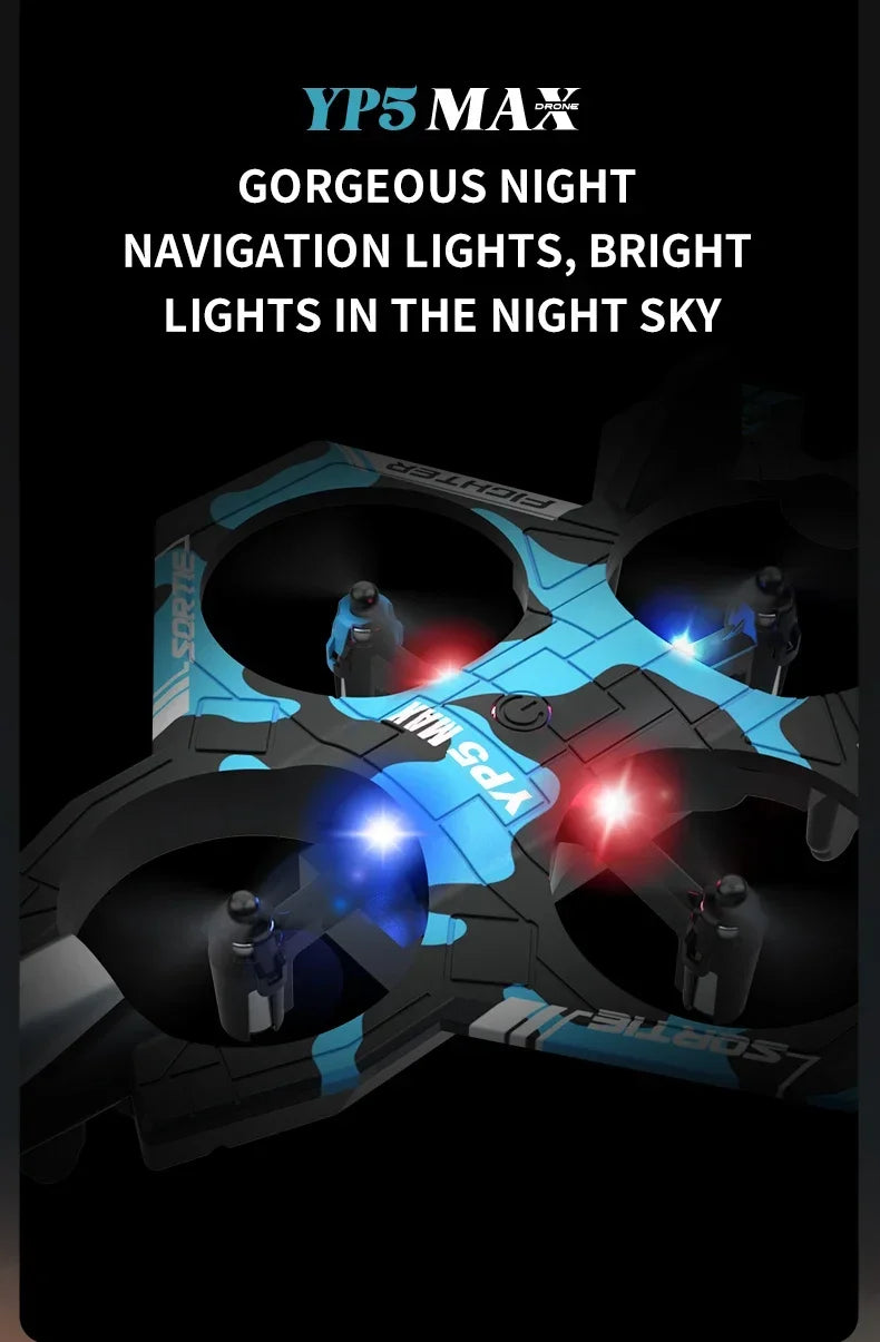 Stunt Light Remote Control Aircraft Four Channel Hovering High Altitude Rolling Special Effects Fighter Four Axis UAV