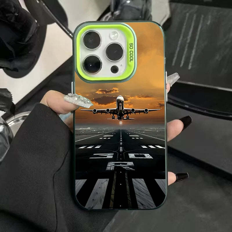 Super airplane Festival Dazzling Shockproof phone Case for iPhone 17 16 15 Pro Max Air 16E 14 13 12 11 XS X XR 7 8 Plus SE Cover
