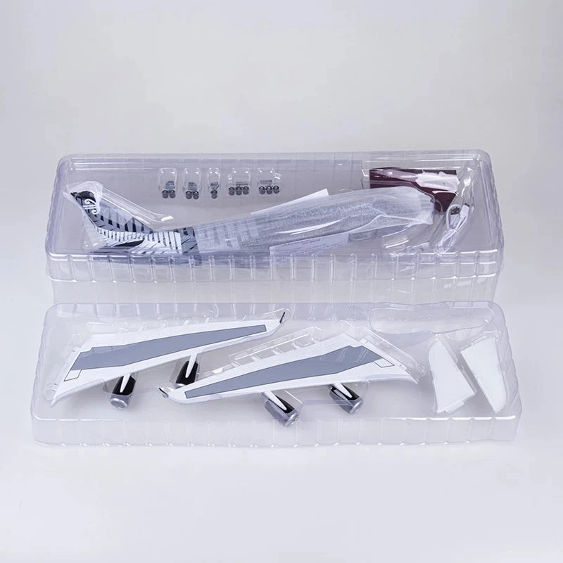 1:160 Scale 45 cm Diecast Model New Zealand Airlines Airbus A380 Resin Airbus Airplane With Light and Wheel Collection Display
