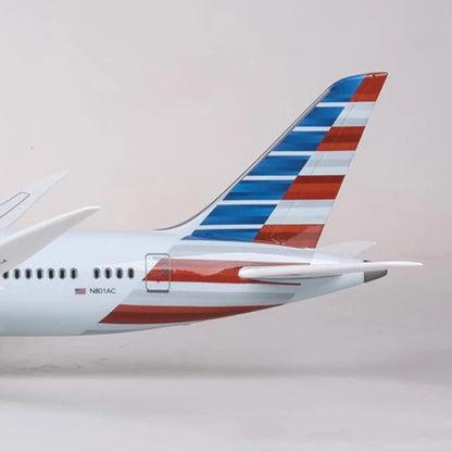 Aircraft Model 1:130 Scale Plastic Resin Replica 47CM B787 American Airline Airplane Model Dreamliner Collection Display Decor